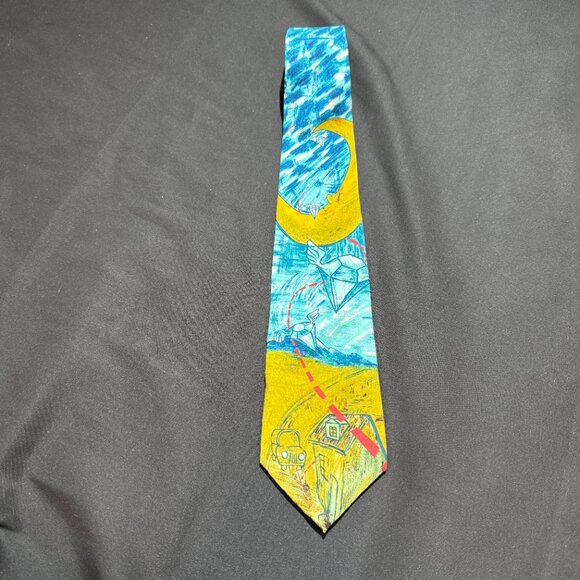 Beatles Memorabilia Lucy In The Sky With Diamonds Silk Tie VINTAGE Early 1990s - Picture 1 of 6